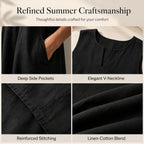 🌸 50% OFF NOW! 🌸Women's Sleeveless V-Neck Wide-Leg Jumpsuit with Pockets mysite