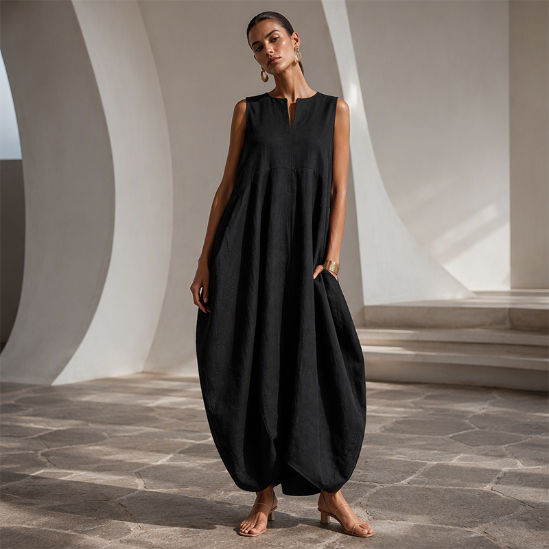 🌸 50% OFF NOW! 🌸Women's Sleeveless V-Neck Wide-Leg Jumpsuit with Pockets mysite