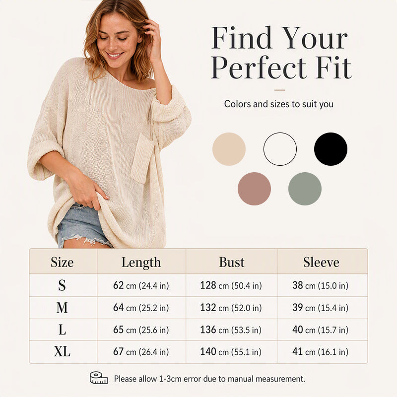 Women's Casual Cozy Crewneck Knit Top mysite