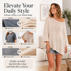 Women's Casual Cozy Crewneck Knit Top mysite