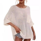 Women's Casual Cozy Crewneck Knit Top mysite