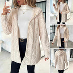 Women's Mid-Length Hooded Quilted Plush Coat mysite