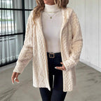 Women's Mid-Length Hooded Quilted Plush Coat mysite
