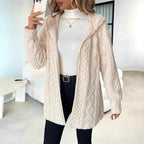 Women's Mid-Length Hooded Quilted Plush Coat mysite