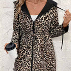 Hooded Reversible Leopard Print Coat mysite