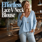 Women's Casual V-Neck Long Sleeve Blouse mysite