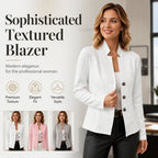 Women's Textured Button Down Blazer Jacket mysite