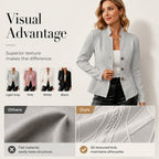 Women's Textured Button Down Blazer Jacket mysite