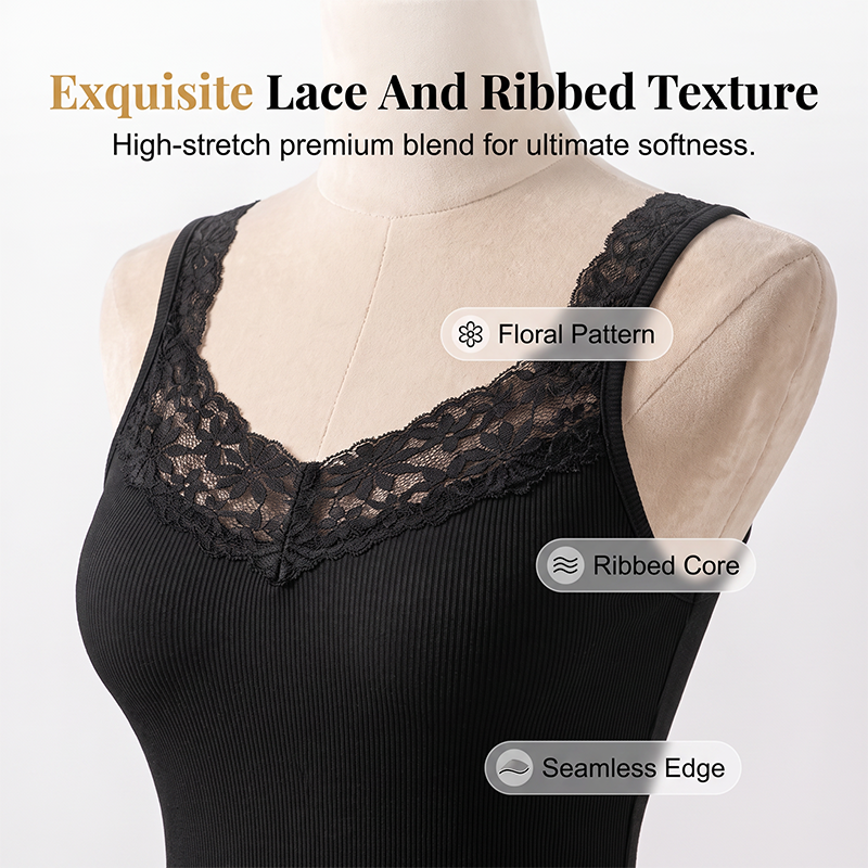 Women's Plus Size Lace Slim Fit Tank Top mysite