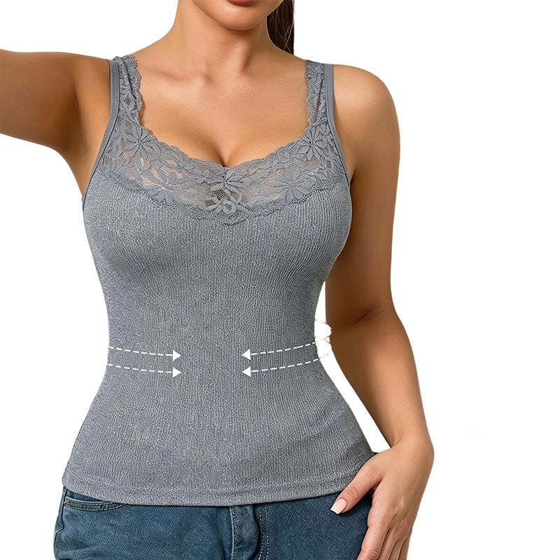 Women's Plus Size Lace Slim Fit Tank Top mysite