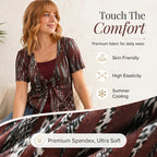 Women's Leopard Print O-Ring Faux Two-Piece T-Shirt mysite