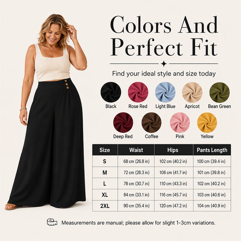 👖 Women's Loose Flowy Wide-Leg Pants– Relaxed Fit Everyday Pants For Effortless Comfort & Style 🤍 mysite