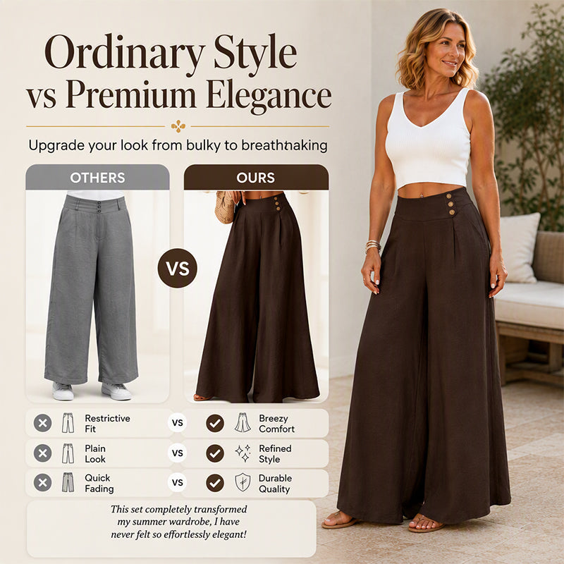 👖 Women's Loose Flowy Wide-Leg Pants– Relaxed Fit Everyday Pants For Effortless Comfort & Style 🤍 mysite