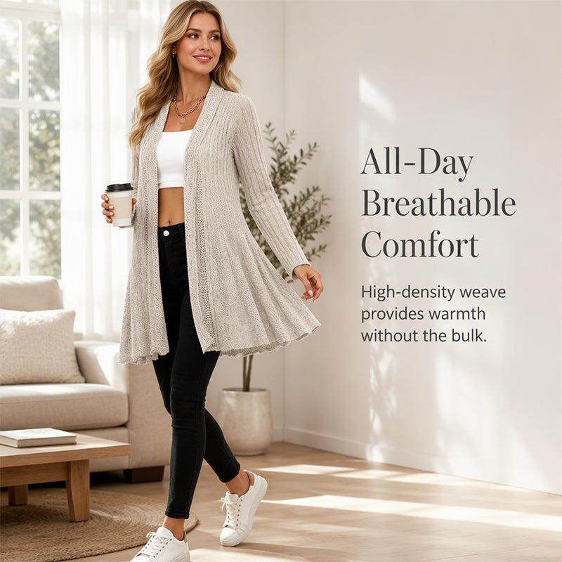 Women's Elegant Open Front Cardigan mysite