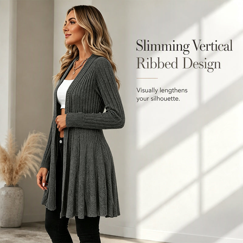 Women's Elegant Open Front Cardigan mysite