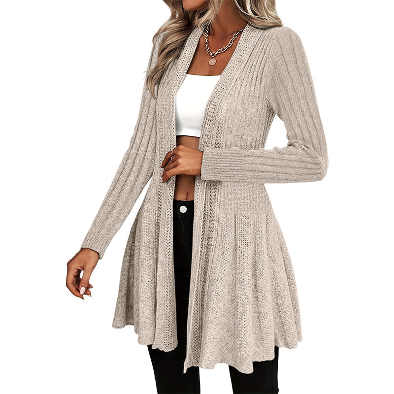 Women's Elegant Open Front Cardigan mysite