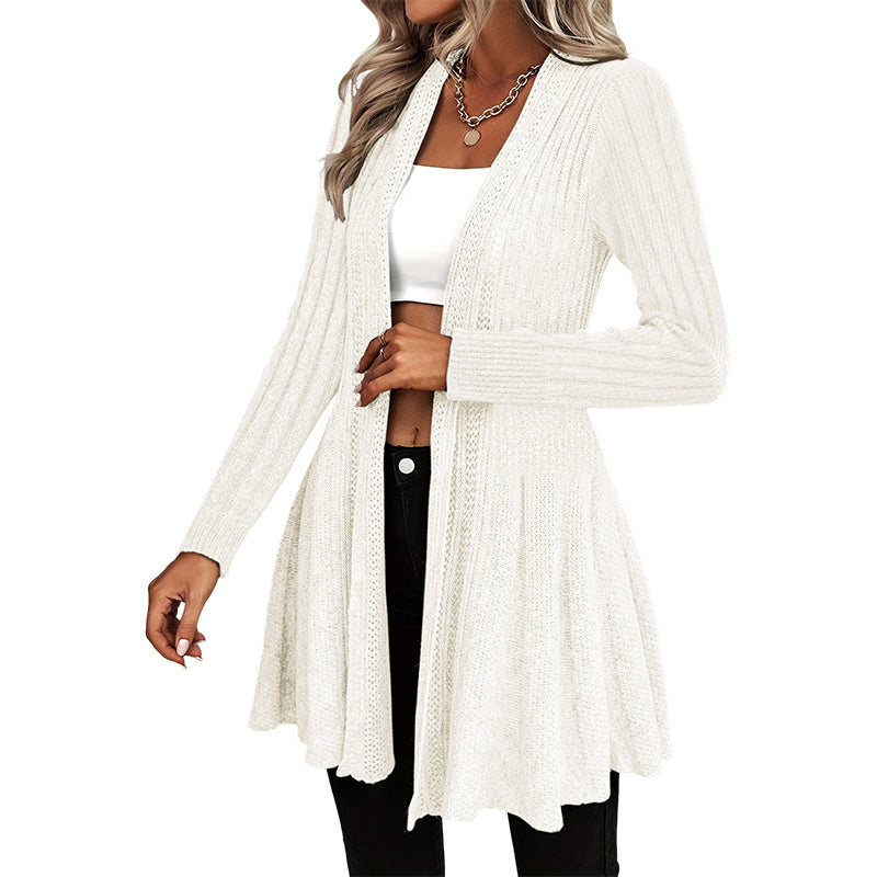 Women's Elegant Open Front Cardigan mysite