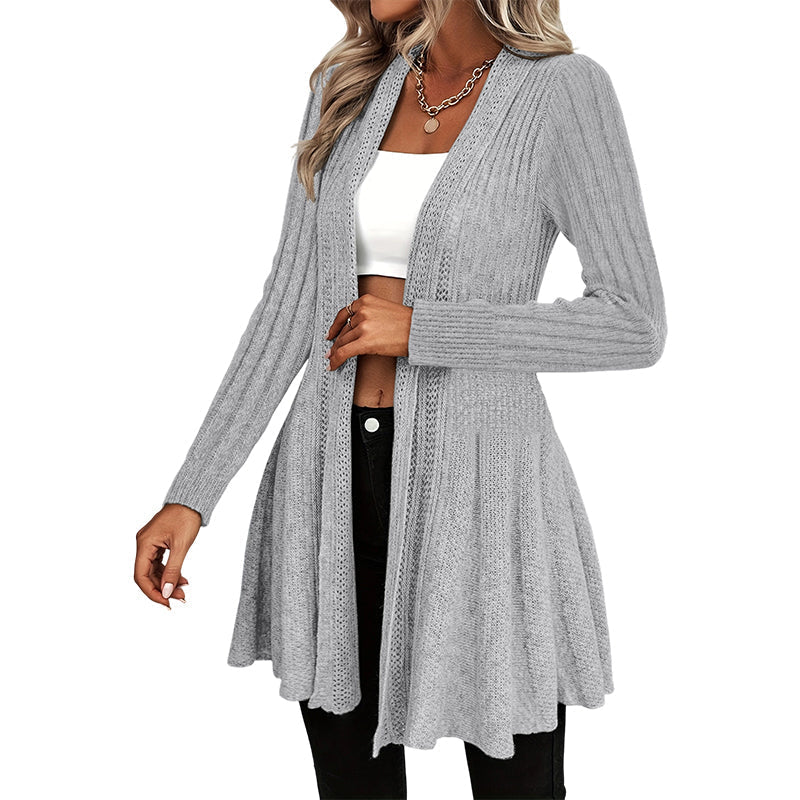 Women's Elegant Open Front Cardigan mysite