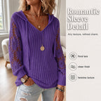 Elegant Lace Hoodie Knit mysite