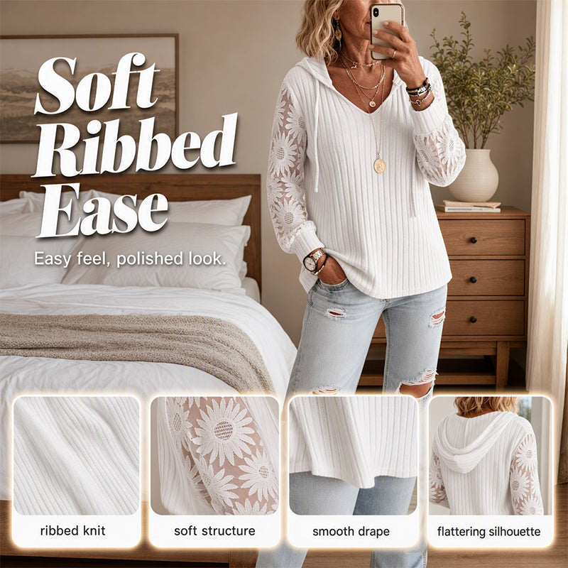 Elegant Lace Hoodie Knit mysite
