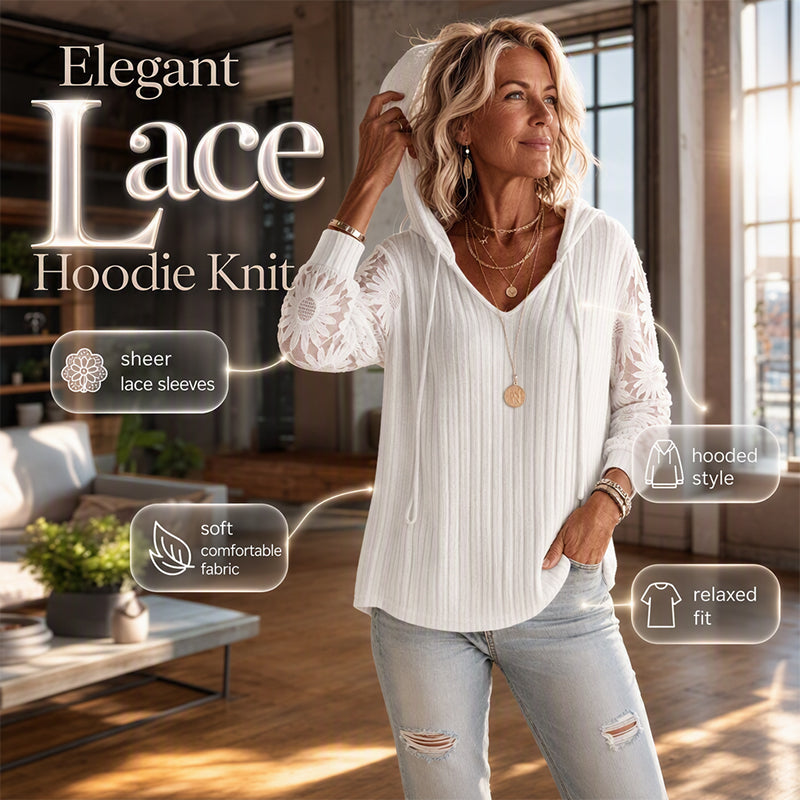 Elegant Lace Hoodie Knit mysite