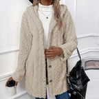 Women's Hooded Button Down Jacket mysite