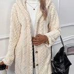 Women's Hooded Button Down Jacket mysite