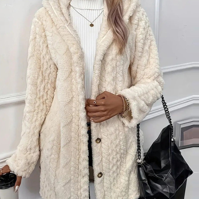 Women's Hooded Button Down Jacket mysite