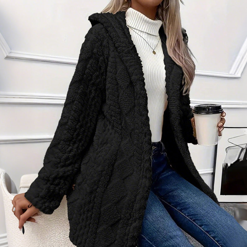Women's Hooded Button Down Jacket mysite