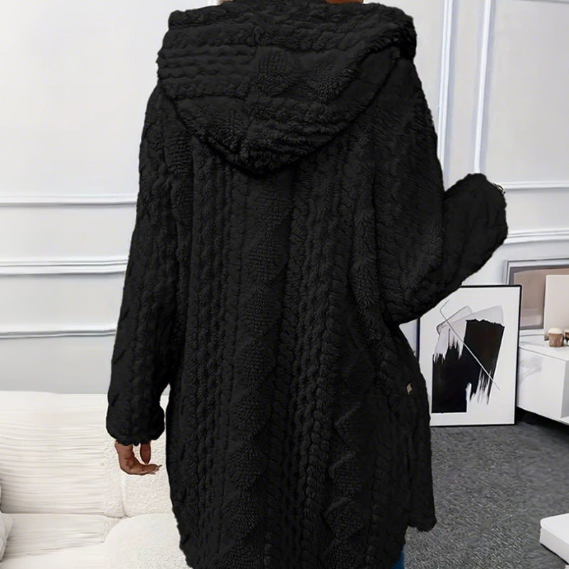 Women's Hooded Button Down Jacket mysite