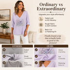 Women's V Neck Printed T-Shirt mysite