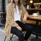 Women's Open Front Slouchy Knit Cardigan mysite