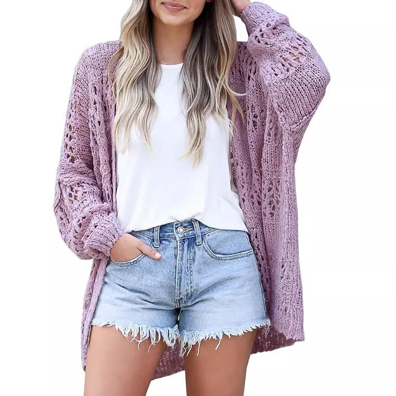 Women's Open Front Slouchy Knit Cardigan mysite