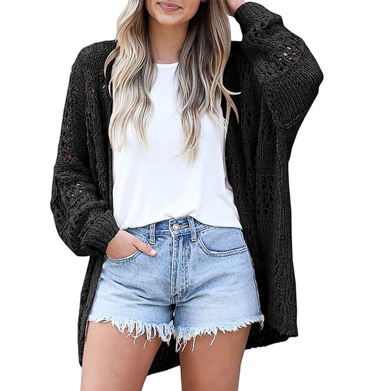 Women's Open Front Slouchy Knit Cardigan mysite