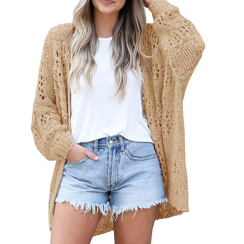 Women's Open Front Slouchy Knit Cardigan mysite