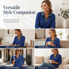 Women's Casual Patchwork Long Sleeve Top mysite