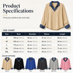 Women's Casual Patchwork Long Sleeve Top mysite