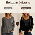 Women's Elegant Sequin Patchwork Long Sleeve Top mysite