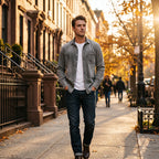 Men's Retro Washed Denim Shirt Marlovene