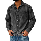 Men's Retro Washed Denim Shirt Marlovene