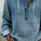 Women’s Denim Patchwork Lapel Long-Sleeve Shirt mysite