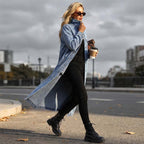 Women’s Casual Longline Button-Up Denim Coat mysite