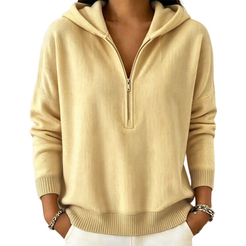 Women's Half Zip Hooded Sweatshirt mysite