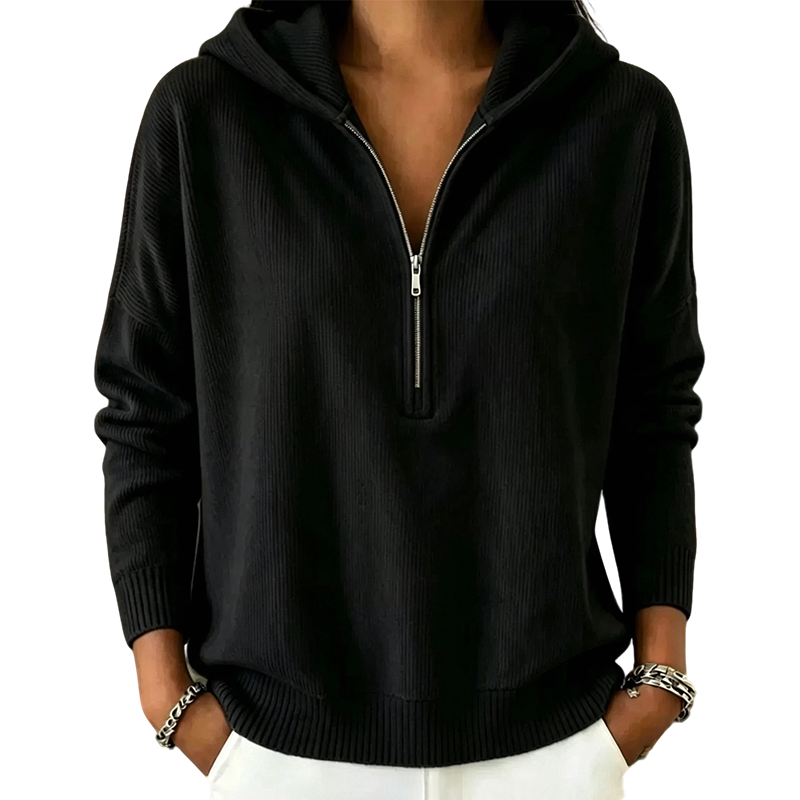 Women's Half Zip Hooded Sweatshirt mysite