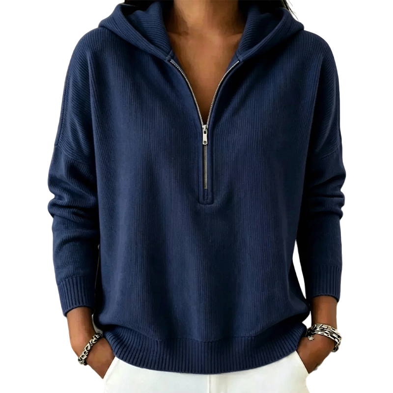 Women's Half Zip Hooded Sweatshirt mysite