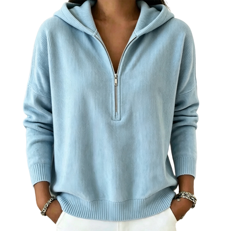 Women's Half Zip Hooded Sweatshirt mysite