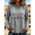 Women's Vintage Fringe Tassel Casual Top mysite