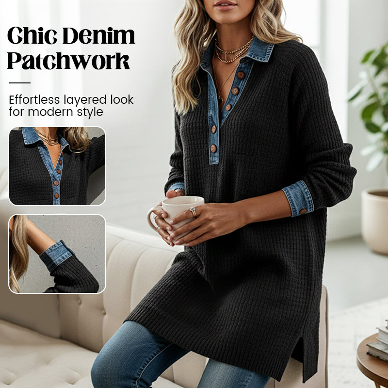 Women's Casual Long Sleeve Collared Dress mysite