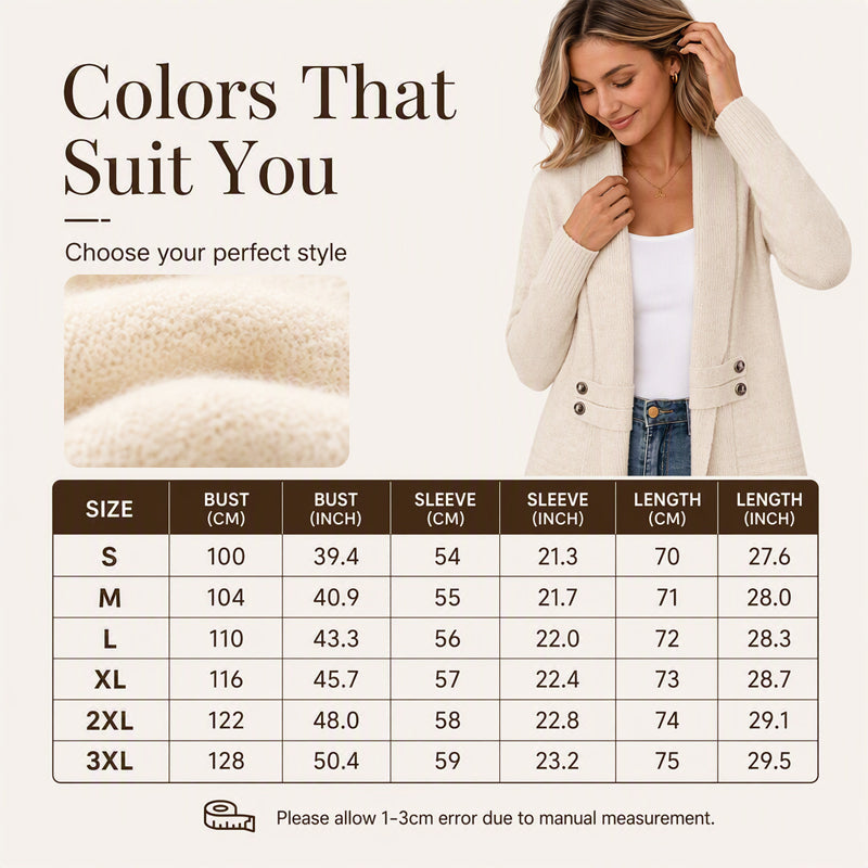 Women's Casual Double-Breasted Knit Cardigan mysite