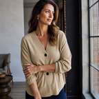 Women's V-Neck Corduroy Knit Cardigan mysite